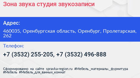 Зона звука студия звукозаписи - визитка
