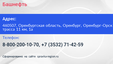 Башнефть - визитка