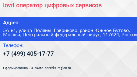 lovit оператор цифровых сервисов - визитка