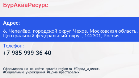 БурАкваРесурс - визитка