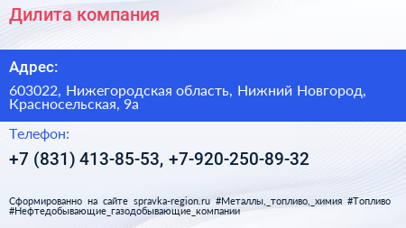 Дилита компания - визитка