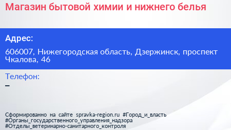 Магазин бытовой химии и нижнего белья - визитка