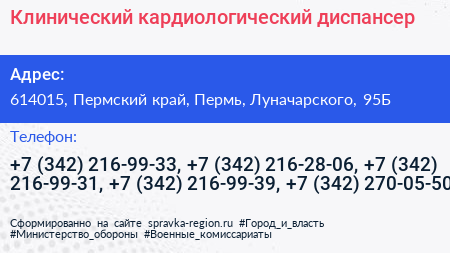 Клинический кардиологический диспансер - визитка