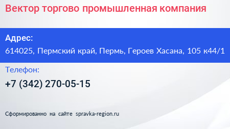 Вектор торгово промышленная компания - визитка