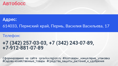 Автобосс - визитка