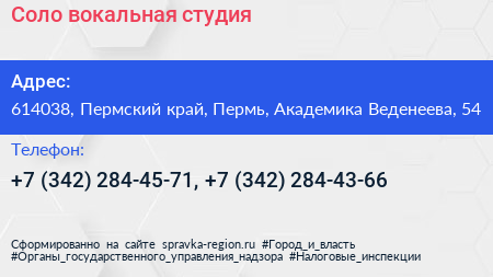 Соло вокальная студия - визитка