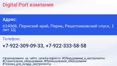 Digital Port компания - визитка
