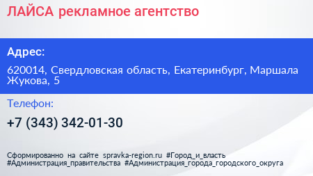 ЛАЙСА рекламное агентство - визитка