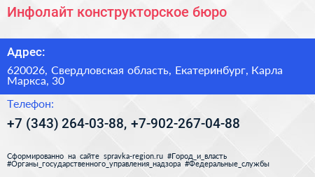 Инфолайт конструкторское бюро - визитка