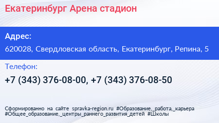 Екатеринбург Арена стадион - визитка