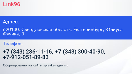 Link96 - визитка