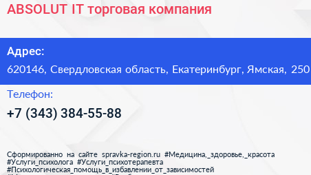 ABSOLUT IT торговая компания - визитка