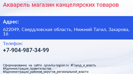 Нажмите, чтобы скачать визитку Акварель магазин канцелярских товаров - визитка