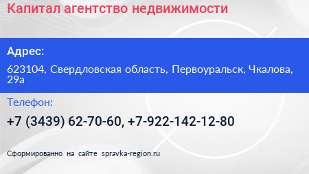 Капитал агентство недвижимости - визитка