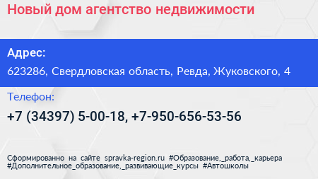 Новый дом агентство недвижимости - визитка
