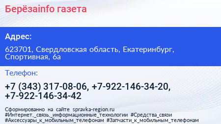 Берёзаinfo газета - визитка