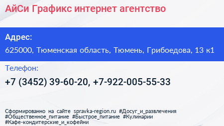 АйСи Графикс интернет агентство - визитка