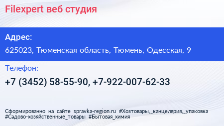 Filexpert веб студия - визитка