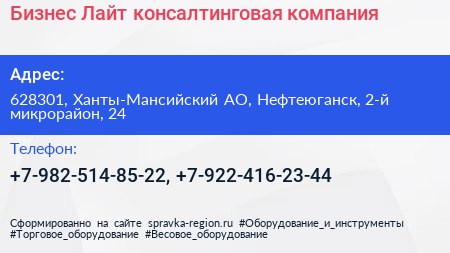 Бизнес Лайт консалтинговая компания - визитка