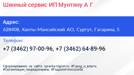 Шинный сервис ИП Мунтяну А Г  - визитка