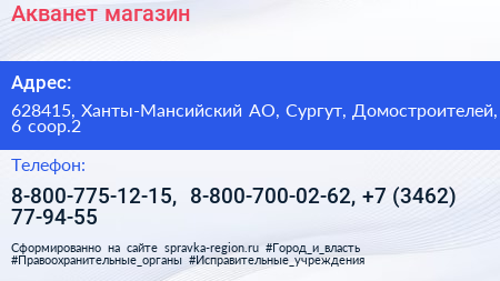 Акванет магазин - визитка