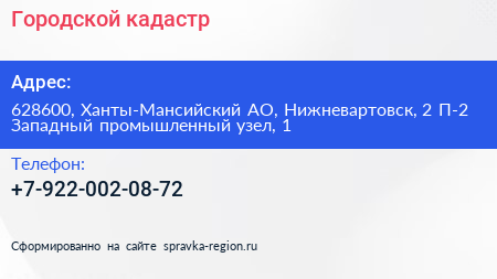 Городской кадастр - визитка