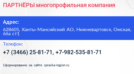 ПАРТНЁРЫ многопрофильная компания - визитка