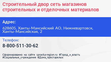 Строительный двор сеть магазинов строительных и отделочных материалов - визитка