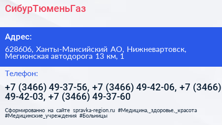 СибурТюменьГаз - визитка