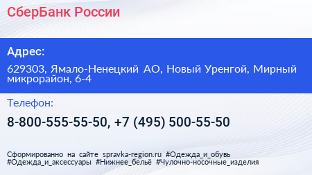 СберБанк России - визитка