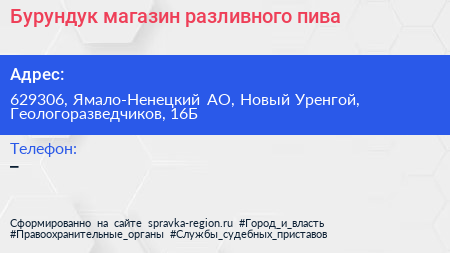 Бурундук магазин разливного пива - визитка