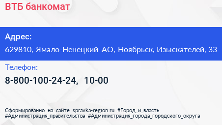 Нажмите, чтобы скачать визитку ВТБ банкомат - визитка