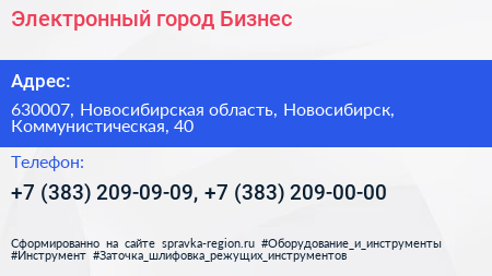 Электронный город Бизнес - визитка