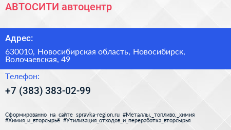 Нажмите, чтобы скачать визитку АВТОСИТИ автоцентр - визитка