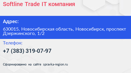Softline Trade IT компания - визитка