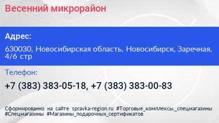 Весенний микрорайон - визитка