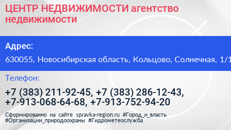 ЦЕНТР НЕДВИЖИМОСТИ агентство недвижимости - визитка