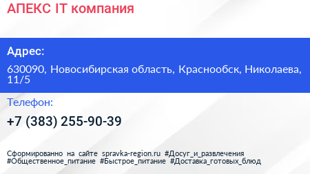 АПЕКС IT компания - визитка