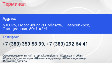 Терминал - визитка