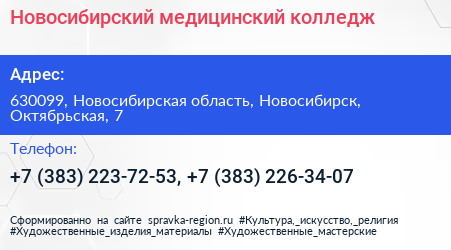 Новосибирский медицинский колледж - визитка