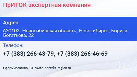 ПрИТОК экспертная компания - визитка