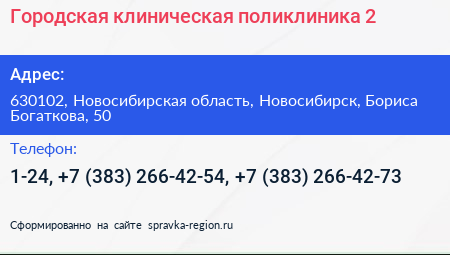Городская клиническая поликлиника 2 - визитка