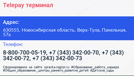 Telepay терминал - визитка