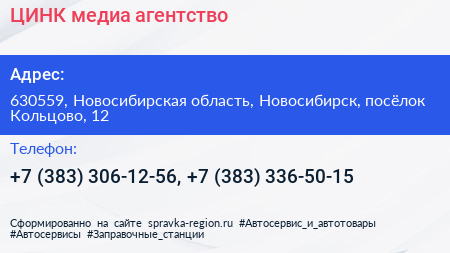 ЦИНК медиа агентство - визитка