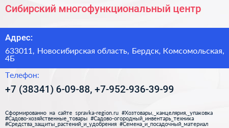 Сибирский многофункциональный центр - визитка