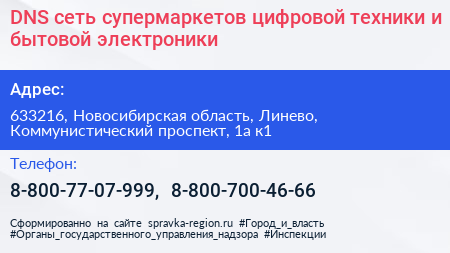 Нажмите, чтобы скачать визитку DNS сеть супермаркетов цифровой техники и бытовой электроники - визитка