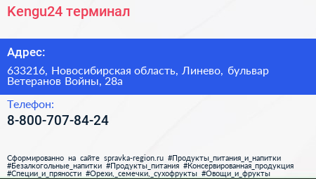Нажмите, чтобы скачать визитку Kengu24 терминал - визитка