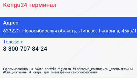 Нажмите, чтобы скачать визитку Kengu24 терминал - визитка