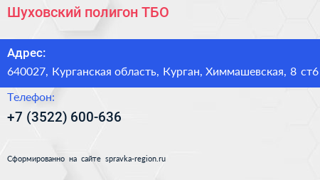 Шуховский полигон ТБО - визитка
