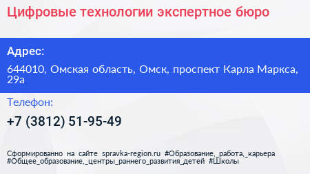 Цифровые технологии экспертное бюро - визитка